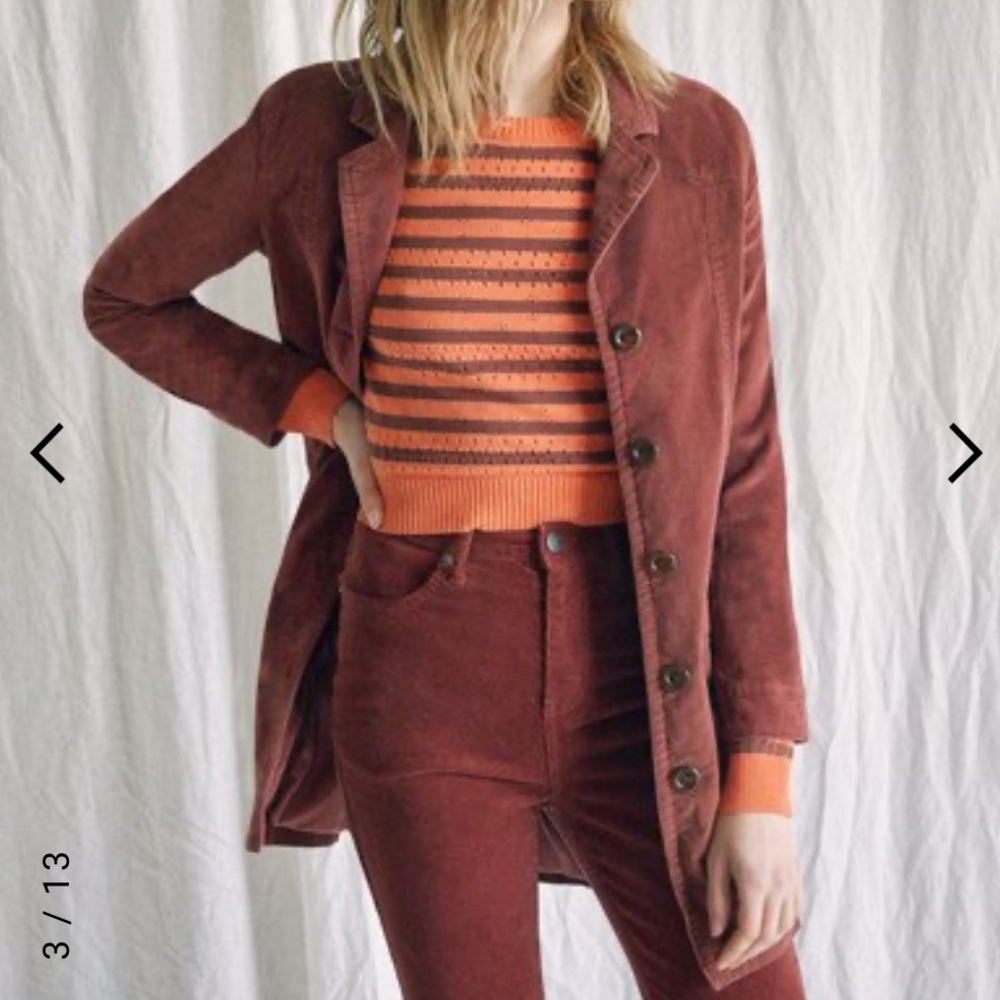 RVCA x Camille Rowe Paradis corduroy Jacket NWT